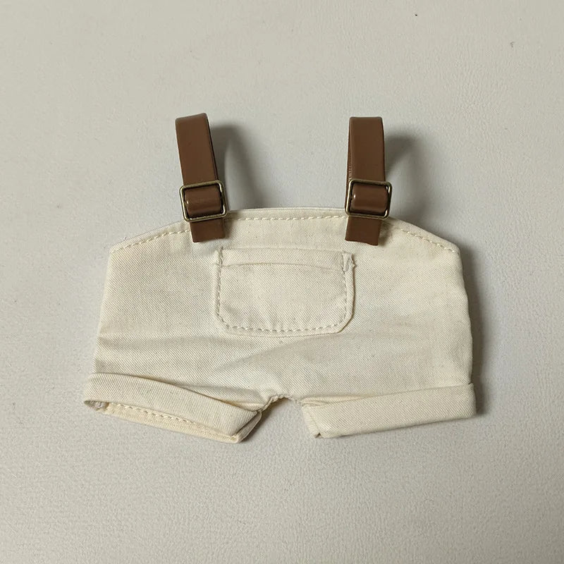 Labubu Doll Clothes Bib Pants Dress Up 15/17cm Plush Doll'S Clothes Sitting Party Clothing Replacement