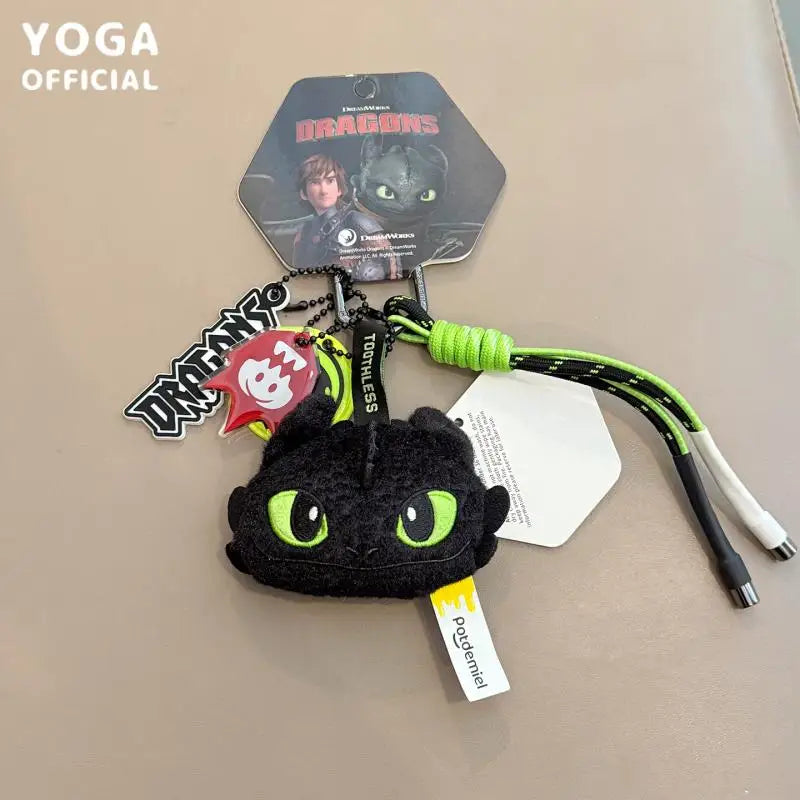 Kawaii Cartoon Toothless Plush Toys Keychain Anime Soft Stuffed Doll Backpack Pendant Boy and Girl Birthday Gifts Accessories