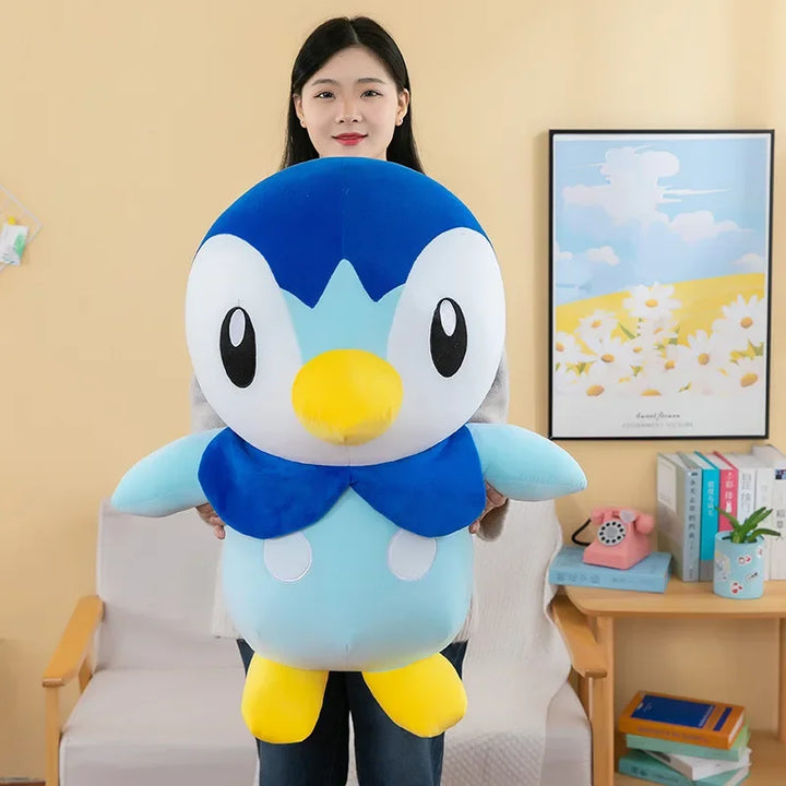35-60cm Pokemon Piplup Plush Toys Cute Cartoon Stuffed Soft Toys Anime Penguin Plushie Big Doll Throw Pillow Kids Birthday Gift