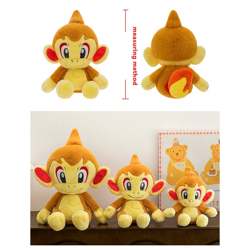 30/50cm Chimchar Pokemon Large Plush Toys Anime Doll Cute Giant Pokémon Monkey Cute Cartoon Stuffed Plushie Pillow Gift for Kids