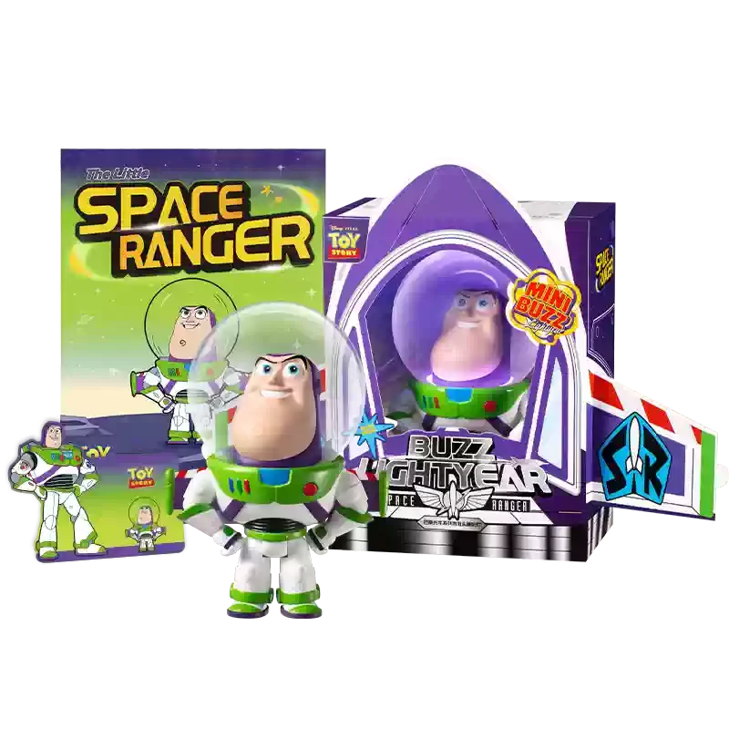 Martube Pixar Disney Toy Story Buzz Lightyear Decorations Hand-Made Animation Around Art Movable Toy Nightlight Collection Gifts
