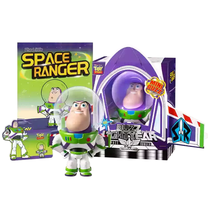 Martube Pixar Disney Toy Story Buzz Lightyear Decorations Hand-Made Animation Around Art Movable Toy Nightlight Collection Gifts