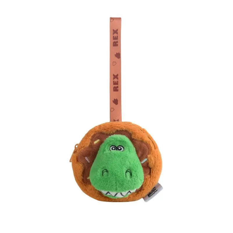 Disney Winnie The Pooh Piglet Plush Toys Kawaii Rex Coin Purse Wallet Keychain Cartoon Earphone Bag Backpack Pendant Friend Gift