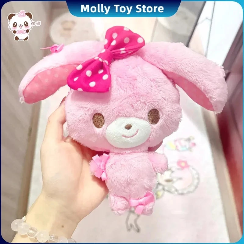 Kawaii Sanrio Sugarbunnies Plush Zero Wallet Mini Stretchable Storage Bag Card Pen Storage Bag For Kids Schoolbag Pendant Bag