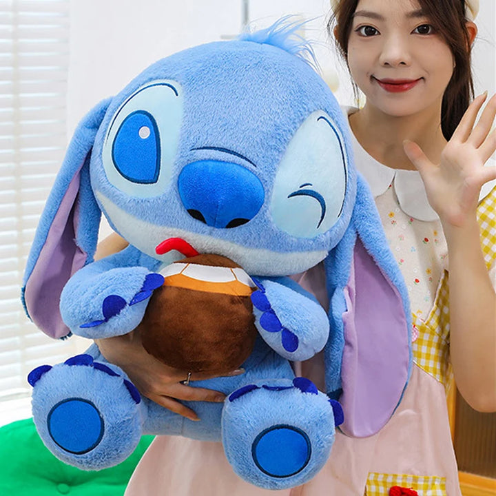 Lilo and Stitch Plush Toy Disney 32/90CM Cartoon Anime Stuffed Kawaii Coconut Soft Plushie Kids Birthday Xmas Gifts Stich Doll