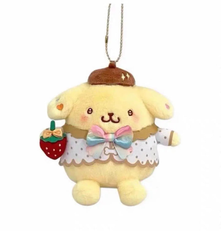 Kawaii Sanrio hello kitty  Cogimyun my melody Strawberry News 50th anniv Series anime plush Keychain Cute Backpack Pendant Gift