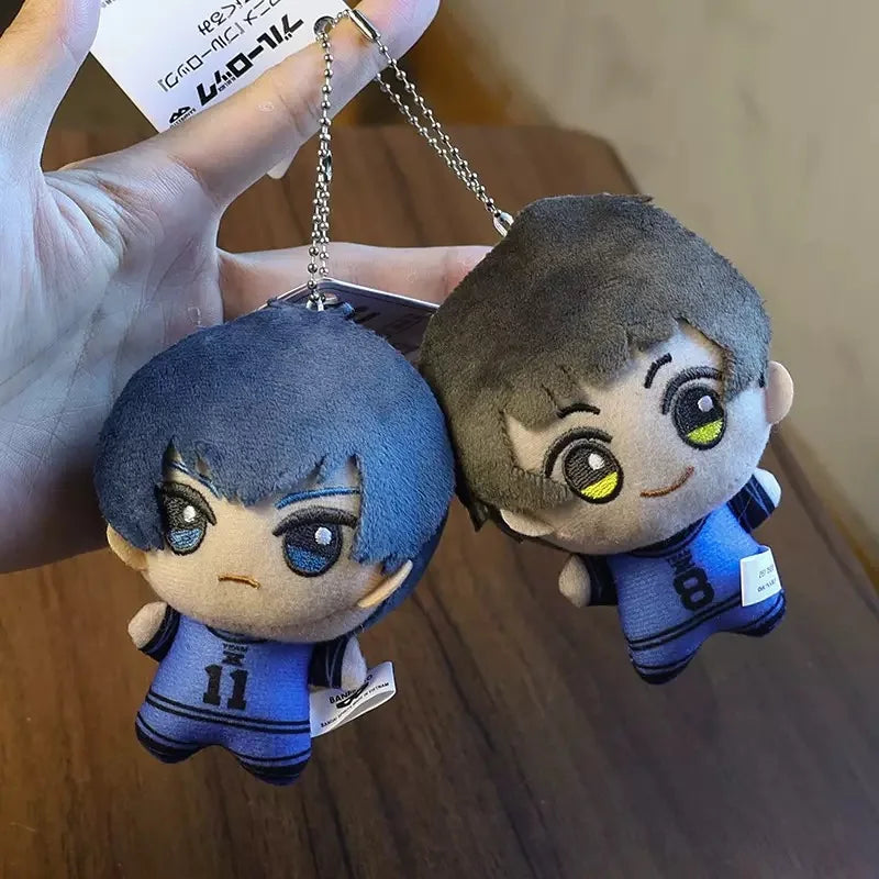 10cm Blue Lock Plush Toy Keychain Nagi Backpack Charm Anime Seishiro Isagi Yoichi Chigiri Bachira Mikage Stuffed Doll Toy Gift