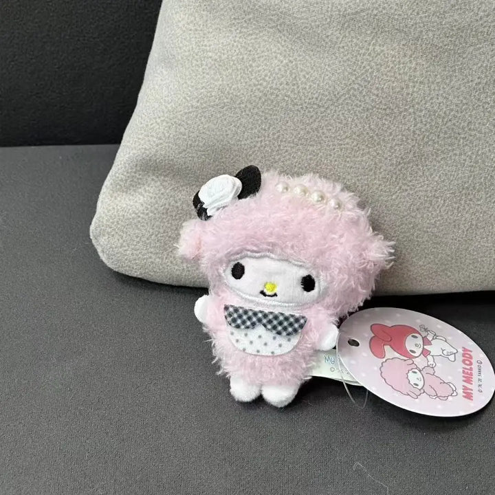 NEW Ctue My Melody Plushies My Sweet Piano Plush Keychain Sweet bowknot nurse Sanrio Piano Sheep Plush doll Keyring Bag Pendant