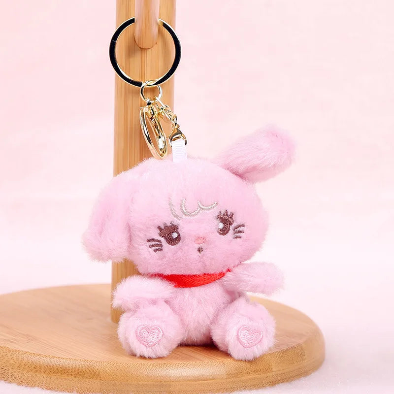 Cute Mikko Plush Pendant Keychain Cartoon Cat Soft Little Doll Backpack Pendant Decoration Children Toy Friends Christmas Gift