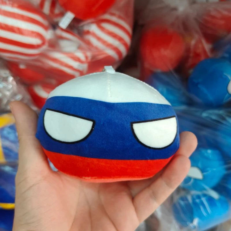 68 Styles 10cm Country Ball Plush Toy Polandball Plush Pendant Soft Countryball Stuffed Doll for Kids Girls Bag Pendant Keychain