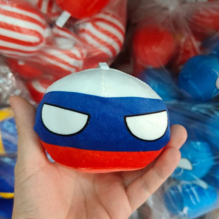 68 Styles 10cm Country Ball Plush Toy Polandball Plush Pendant Soft Countryball Stuffed Doll for Kids Girls Bag Pendant Keychain