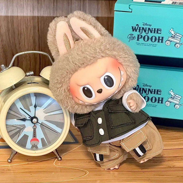 15/17cm Labubu I II III Idol Dolls Pocket Workwear Suit Set Mini Plush Doll'S Clothes 10CM Cotton Doll DIY Accessories