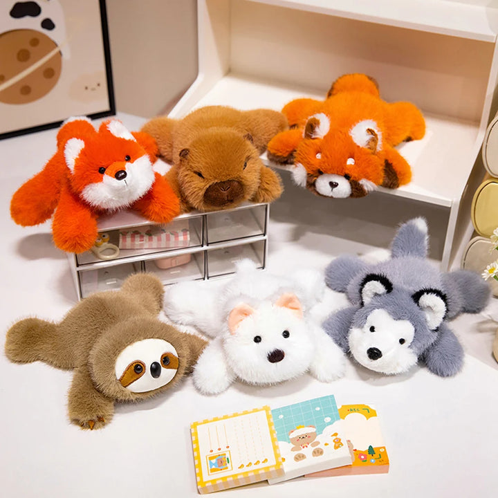 Fluffy Capybara White Terrier Dog Plush Toys Cute Red Panda Stuffed Wild Animal Sloth Plushie Husky Soft Toys Fox Stuffed Toys