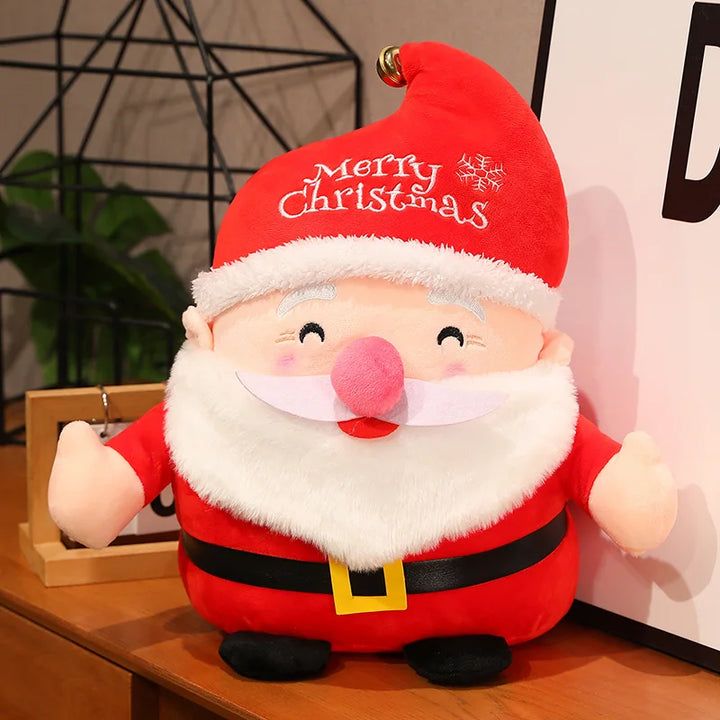 Cute Cartoon Santa Claus Deer Plush Toy Stuffed Animals Deer Soft Doll Father Christmas Plush Christmas Decor Gift for Kids