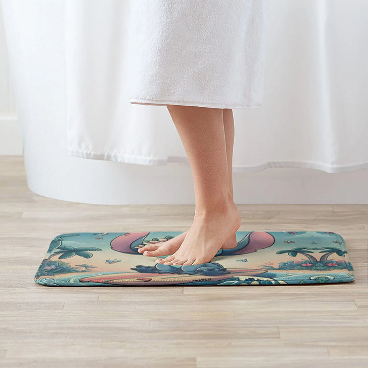Cute Cartoon Koala Stitch Merch Memory Foam Bath Mat Rug Non-Slip Soft  Bathroom Floor Rugs Carpet For Bath Shower Tub