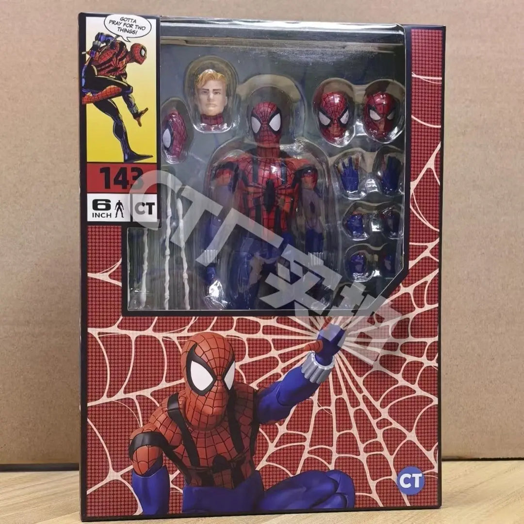 In Sotck Ct Toys Ben Reilly Spiderman Mafex 143 Figure Comic Ver Scarlet Spider Anime Action Figure Spider-Man Custom Gift Toy
