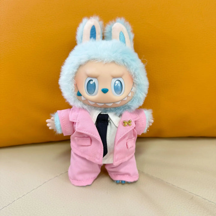 Labubu Doll III Clothes Uniform Set School Wear 15/17cm Plush Doll'S Clothes Labubu I II Idol Dolls Sitting Party Accessories