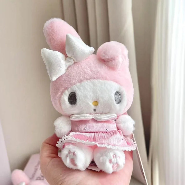 Sanrio butterfly series MY Melody Plush KeyChain pink skirt butterfly wings Sweet Piano Bag Pendant cute Melody Plush Toy Gift