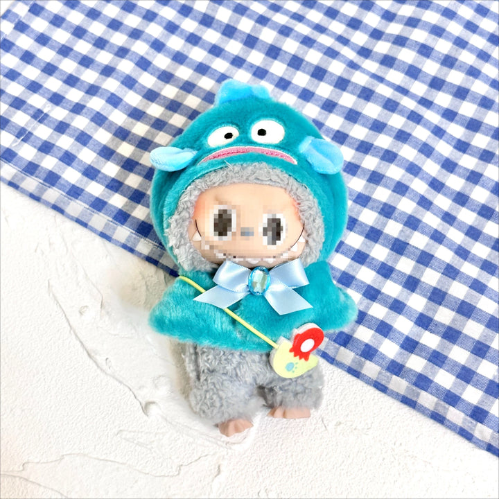 15cm kawaii Sanrio Plush Doll'S Clothes Cape Skirt Suit Cloak Set Accessories for labubu Outfit Clothing Kuromi Hat Accessory