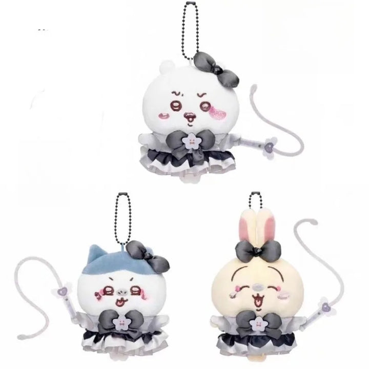 Anime Joke Bear Plush Doll Toys Cartoon Usagis Hachiwares xiaoba Dark Angel Demon Series Plush Keychain Bag Pendant kid Gift