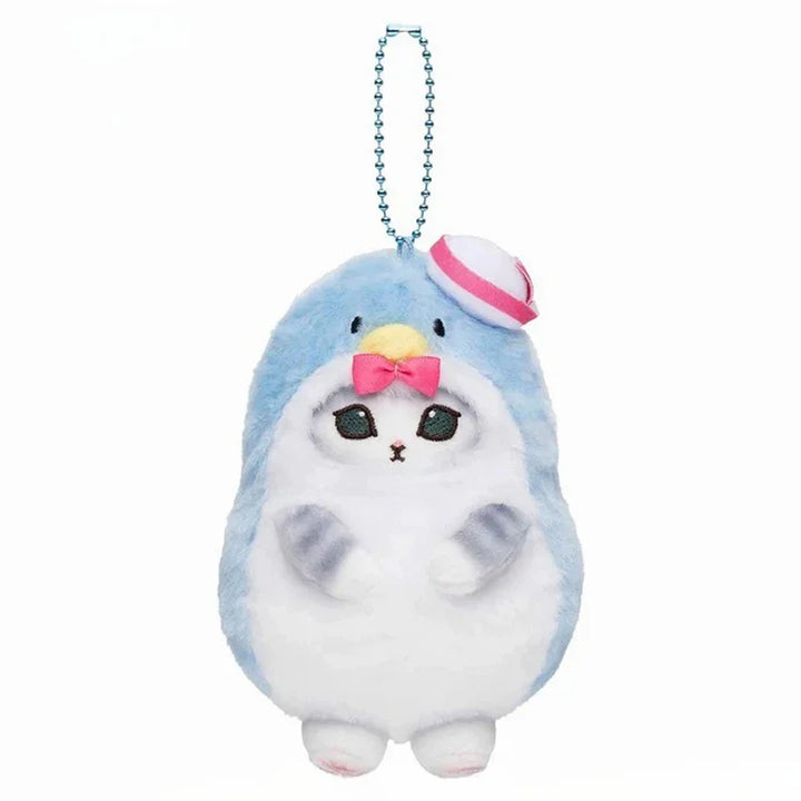 12CM Kawaii Mofusand Cross-Dressing Sanrio Hello Kitty Kuromi Hanyodon Plush keychain pendant Anime plush doll backpack pendant