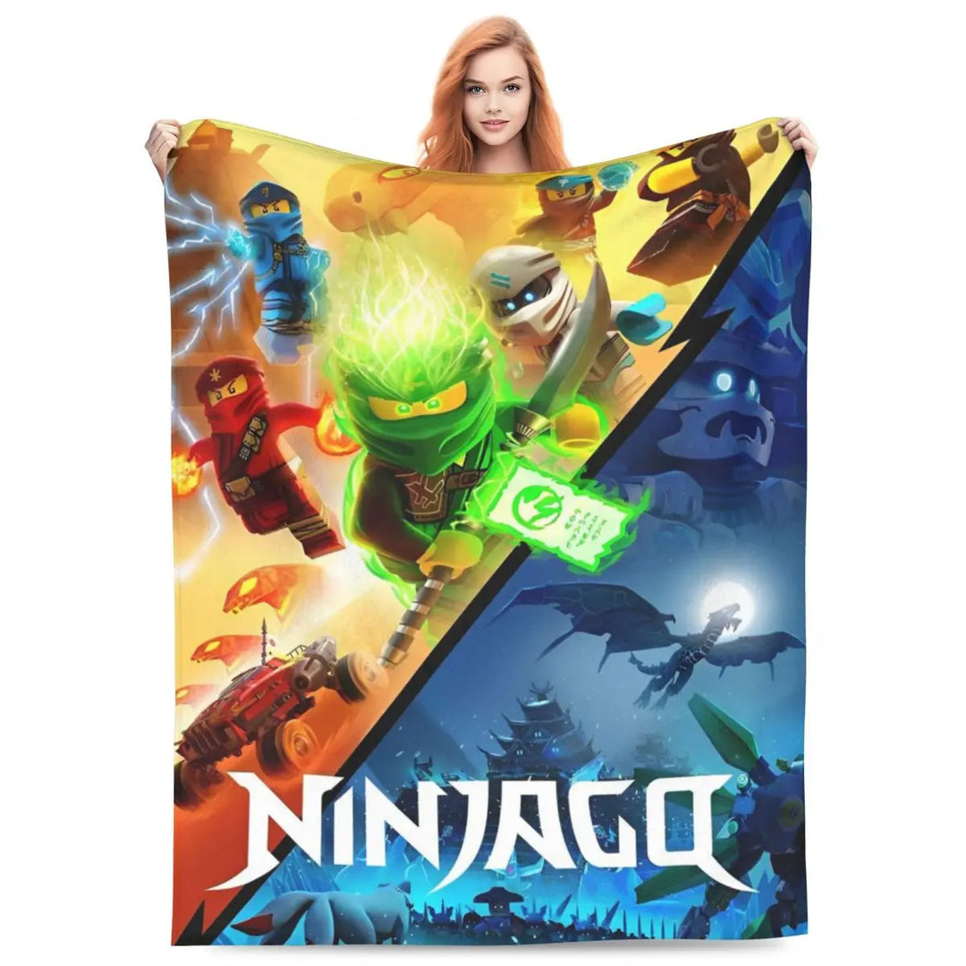 N-ninjagos Knitted Blankets Coral Fleece Plush Super Soft Throw Blankets for Bed Bed Rug