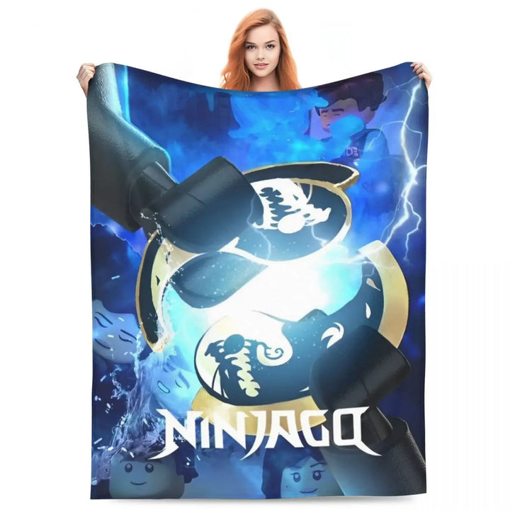 N-ninjagos Knitted Blankets Coral Fleece Plush Super Soft Throw Blankets for Bed Bed Rug