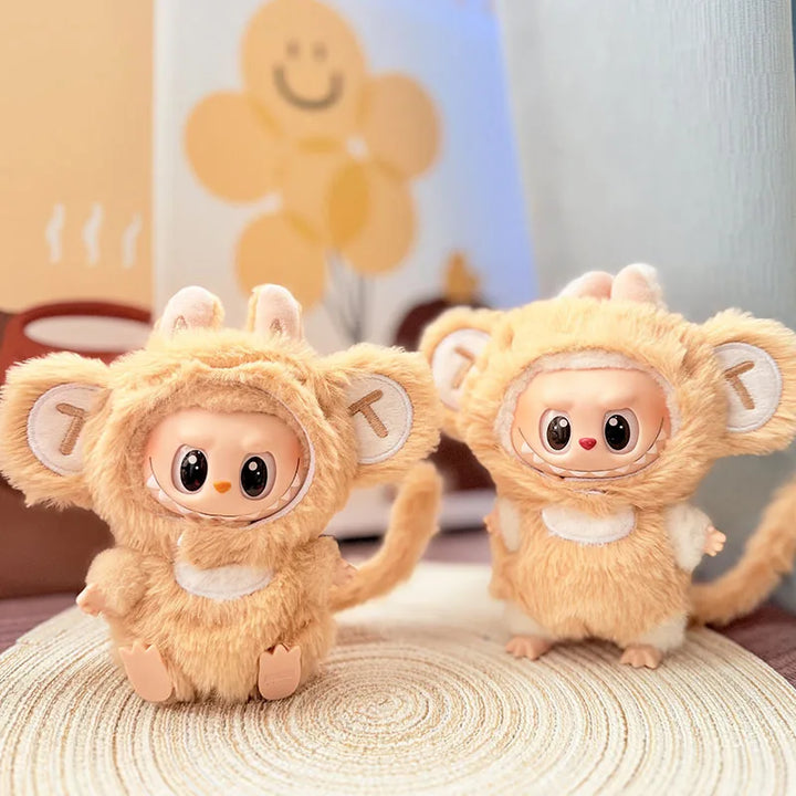 Cute Monkey Adventure Suit Labubu Doll Clothes 15/17cm Plush Doll'S Clothes Labubu I II Idol Dolls Sitting Party Accessories