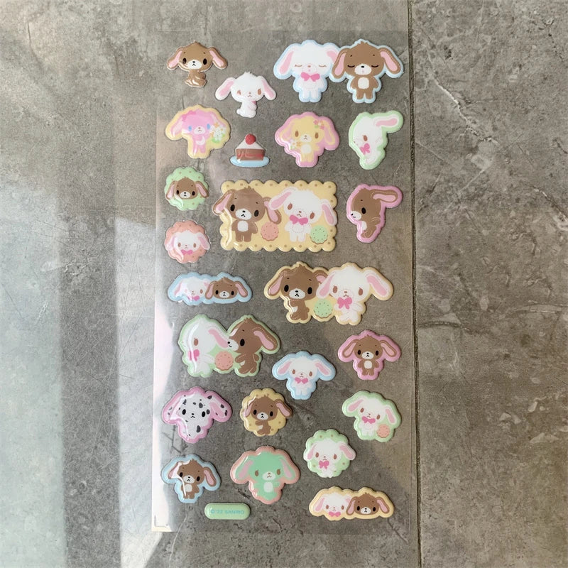 Cute Sugarbunnies Stickers Three-D Cartoon Anime Bunny Stickers Kawaii Laptop Notebook Sticker Book Decor