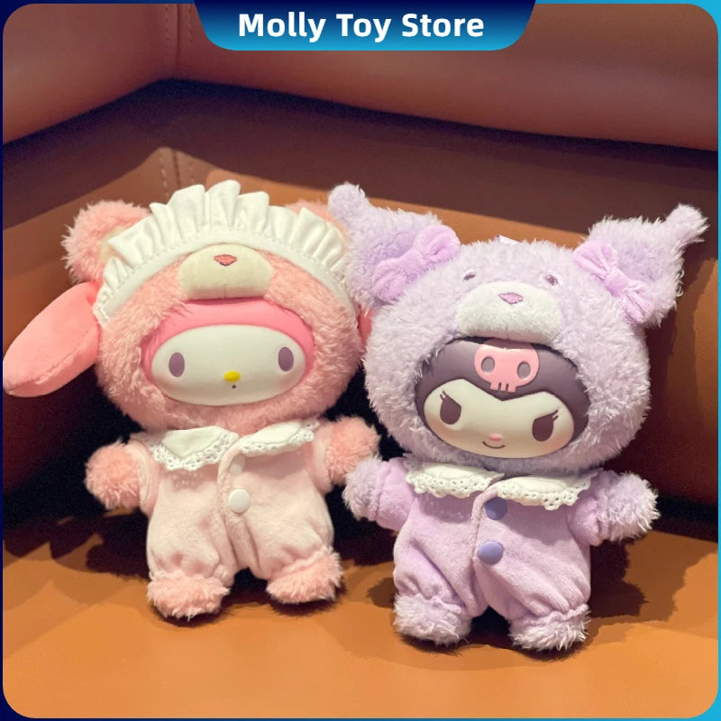 Sanrio Latte Baby Vinyl Plush Doll Cartoon Keychain Charm Keychain Anime Kawaii Women Bag Keychains Mascot Keyring Keyholder