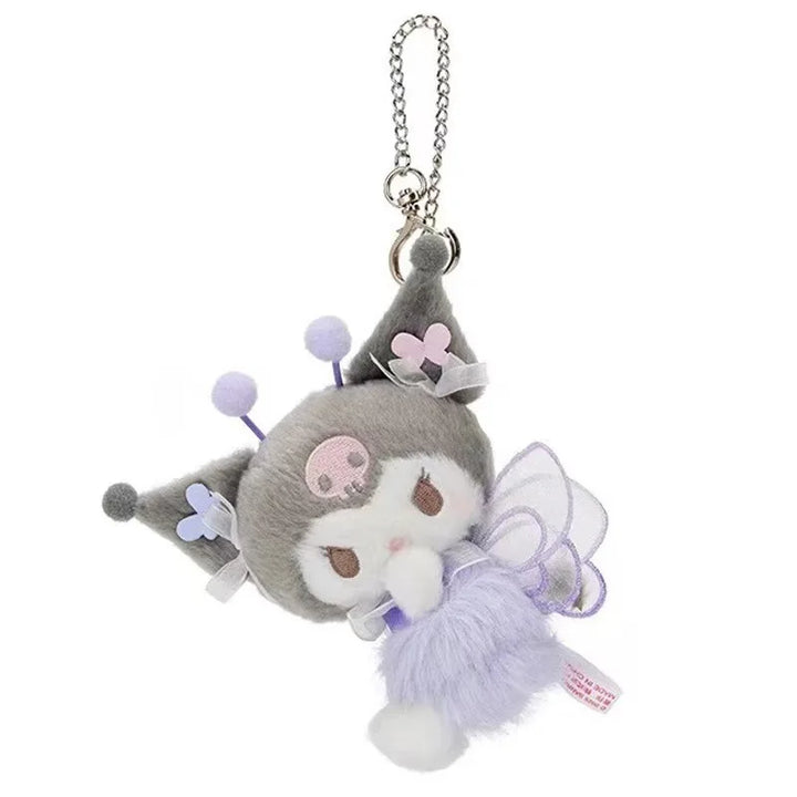 Sanrio Kuromi My Melody Kawaii Cartoon Plush Toys Keychain Cinnamoroll Hello Kitty Backpack Pendant Decoration Girl Holiday Gift