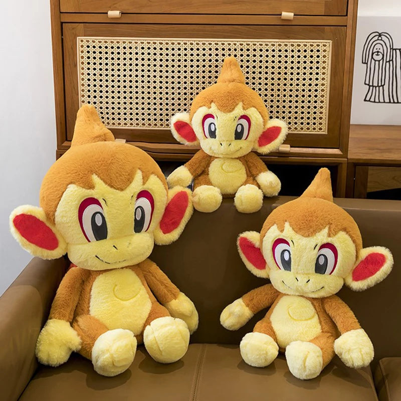 30/50cm Chimchar Pokemon Large Plush Toys Anime Doll Cute Giant Pokémon Monkey Cute Cartoon Stuffed Plushie Pillow Gift for Kids
