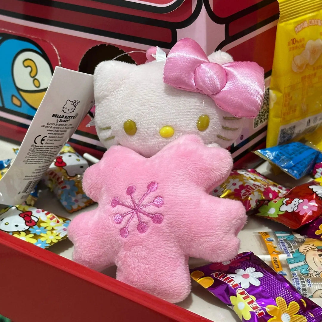 Kawaii Sanrio Pink Cherry Blossom Hello Kitty Backpack Keychain Cartoon Plush Toys Doll Girl Birthday Creative Gift Peripherals