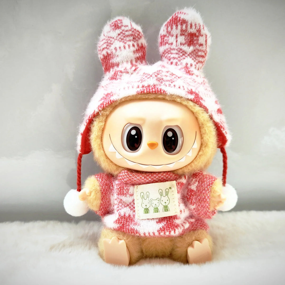 15cm/17cm Plush Doll Pullcloth Clothing Lila Rabbit Jacquard Shirt Set First And Second Generation DIY Gifts