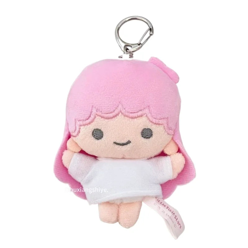 Sanrio Little Twin Stars Plush Toys Doll Keychain Bag Pendant Decoration Cartoon kikilla Stuffed Doll Sweet Couple Birthday Gift