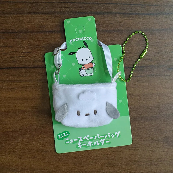 For Labubus doll Outfit Accessories Sanrios Hello Kitty Kuromi Cinnamoroll Melody Doll Hat mini bag Cute Doll Backpack Bag Set