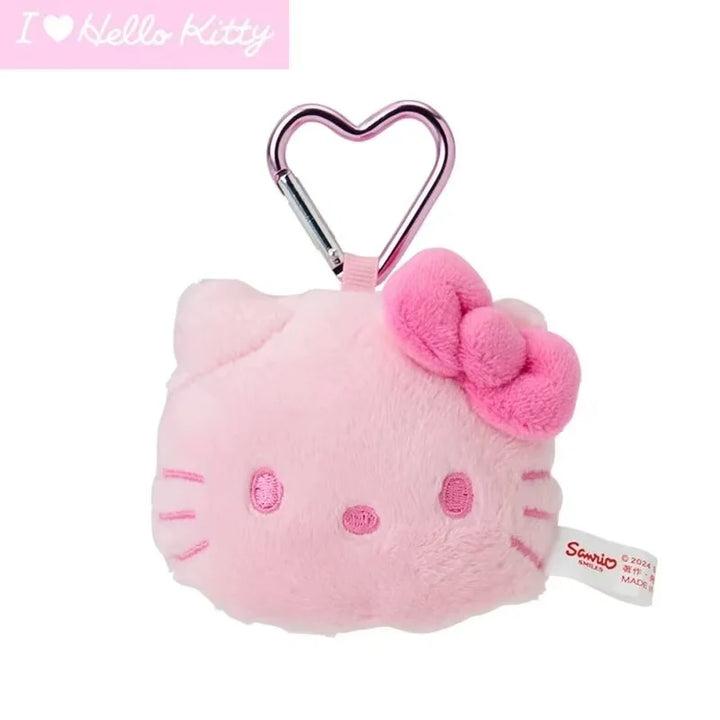 Sanrio Plush Toys Keychain Hello Kitty houndstooth heart Buckle Anime Kitty Cat Cute Bag Pendant Accessories Girl's Holiday Gift