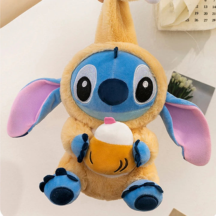 Cartoon 28/80CM Disney Lilo and Stitch Plush Doll Toy Anime Stuffed Kawaii Scrump Stich Soft Plushie Kids Xmas Gifts Birthday