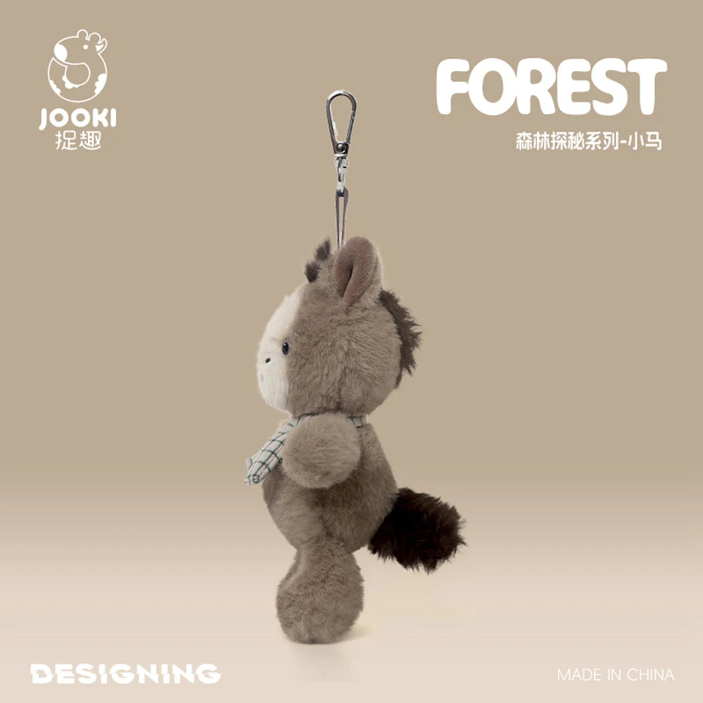 Small Plush Toys Frog Keychain Soft Dolls Fox Style Bag Accessories Fluffy Dog Key Ring Holder Kawaii Horse Pendant Cheap Gifts