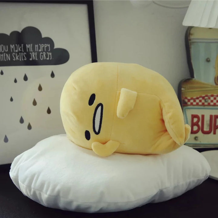 Cartoon ‌Gudetama‌ Plush Doll Pillow Sofa Bedroom Soft Pillow Cushion Cute Children Toys Doll Boys and Girls Christmas Gifts