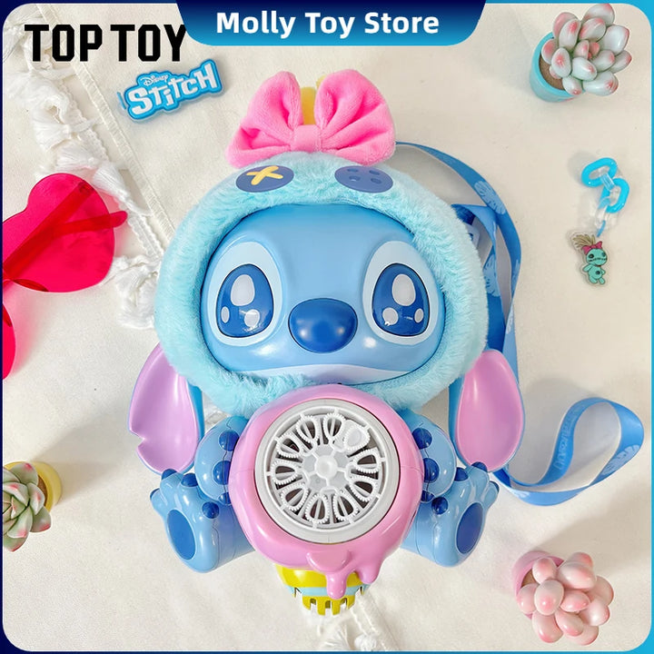 Genuine Lilo & Stitch Bubble Gun Kids Toy Bubbles Machine Automatic Soap Blower With Light Outdoor Games Kid Birthday Gift