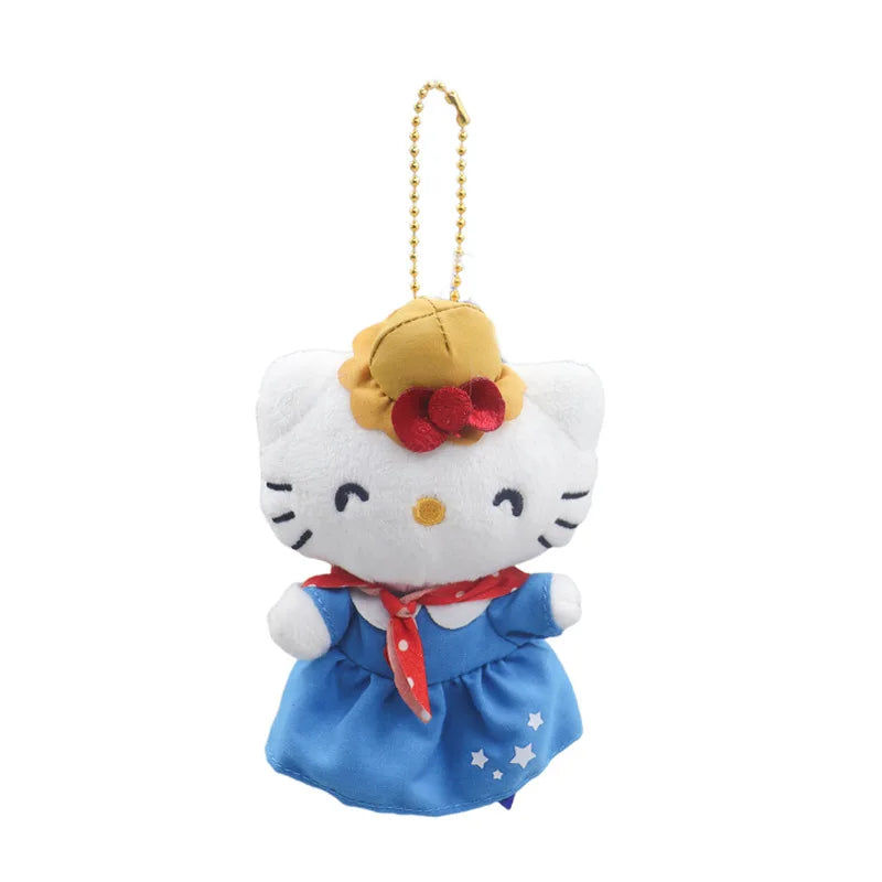 Kawaii Sanrio Hello Kitty 50Th Anniversary Plush Toys Tiny Chum Keychain Backpack Pendant Doll Girls Christmas Birthday Gift