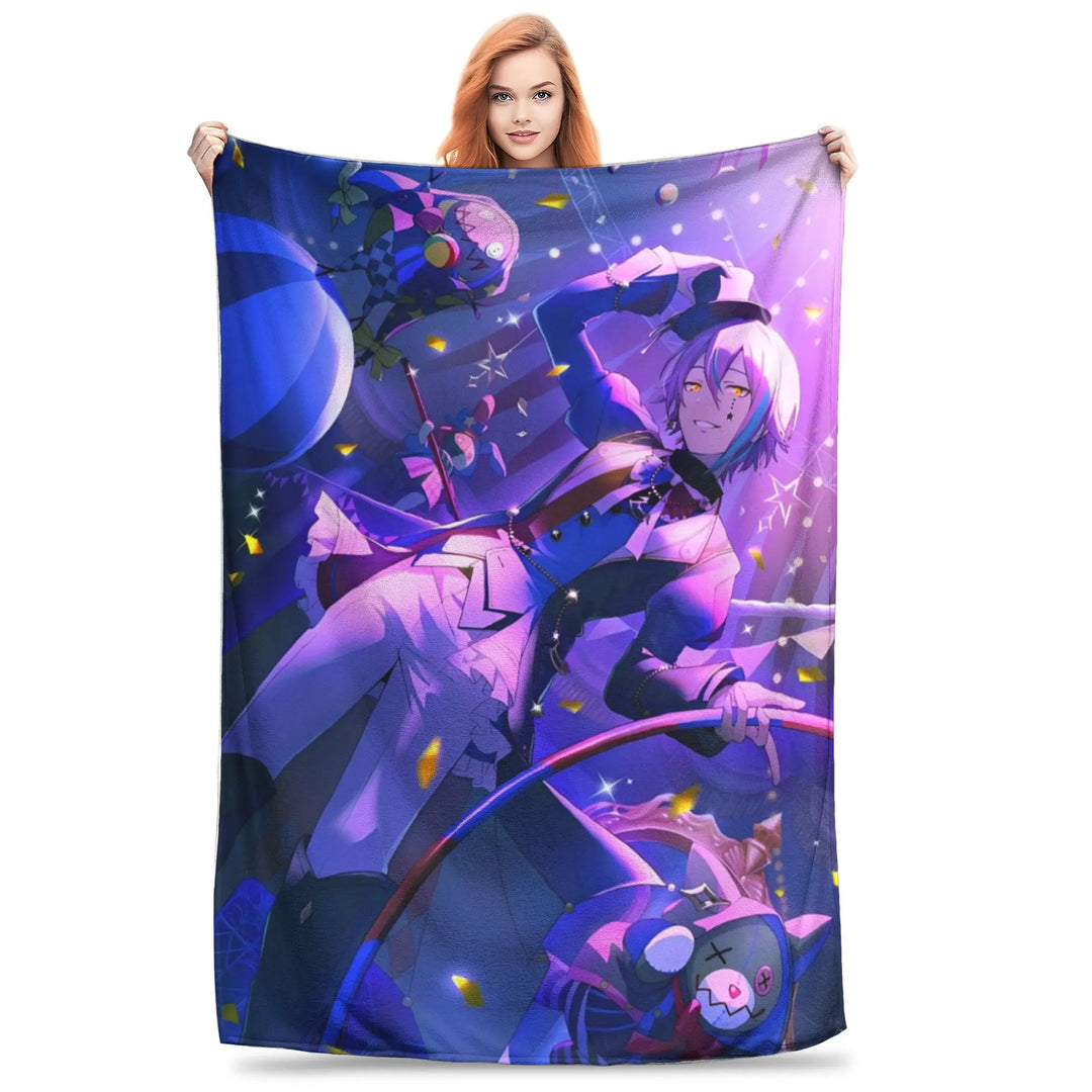 Project Sekai Fleece Blankets  Awesome Throw Blankets for Home Hotel Sofa  125*100cm Quilt