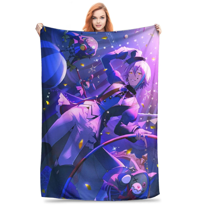 Project Sekai Fleece Blankets  Awesome Throw Blankets for Home Hotel Sofa  125*100cm Quilt