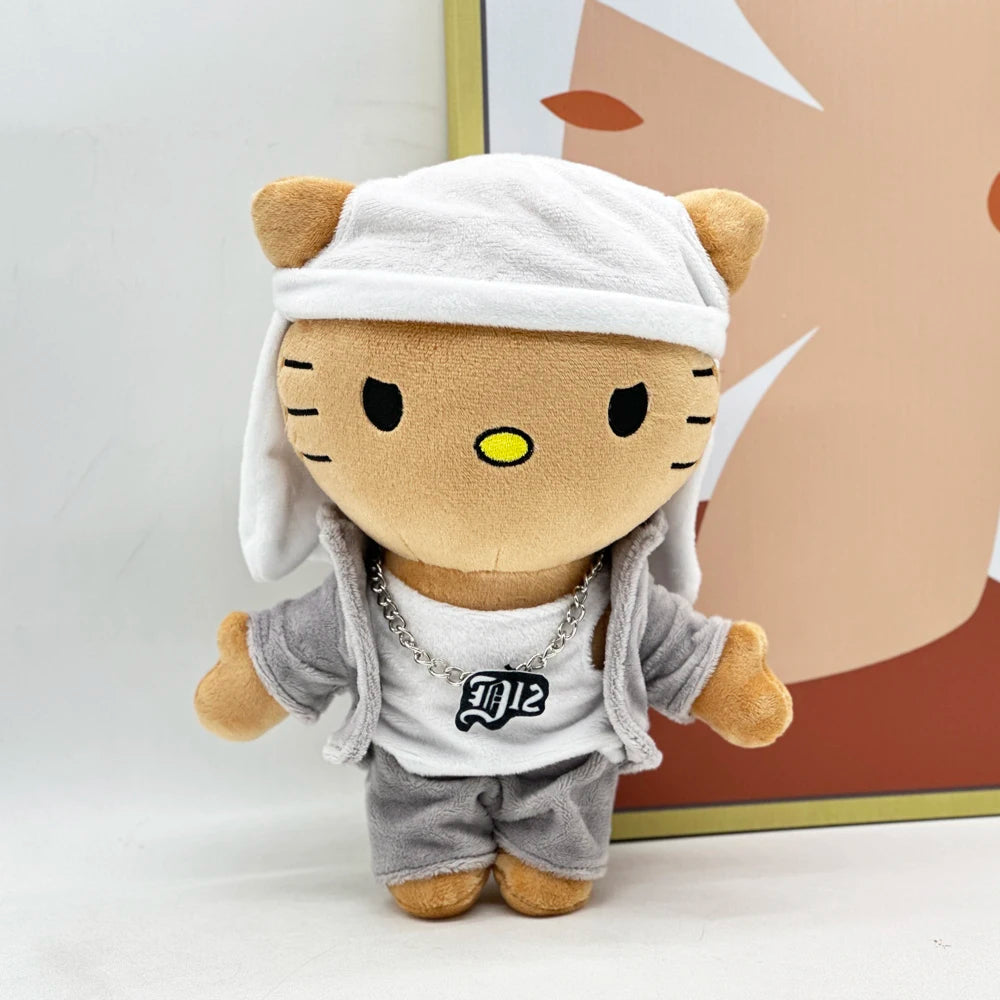 2025 New Hello Kitty Lil peep Kanye Tylerthecreator Plush Toy Doll with Clothes Stuffed Soft Plush Toys Fans Collect Gifts