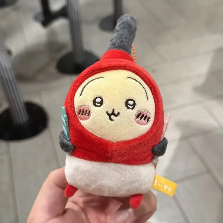 Cartoon Chiikawas Kawaii Birthday Series Lighter Usagi Cream Hachiware Keychain Plush Keychain knapsack bag Pendant Doll Gift