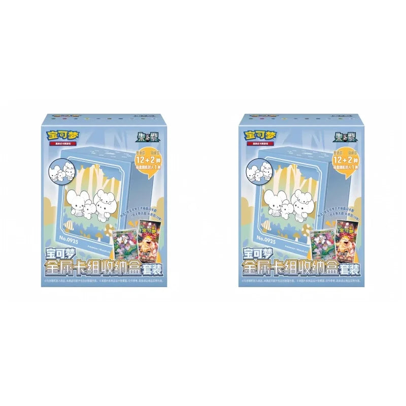 2025 Original Pokemon Collect 'Em All 151 Starter Battle Collection Box With Metal Card Case Set Festvial Surprise Gifts