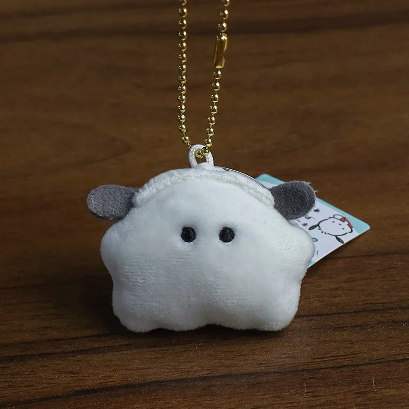 sanrios cute Halloween ghost my melody hello kitty cinnamoroll plush keychain PomPomPurin Mini bag Accessories Birthday Gift