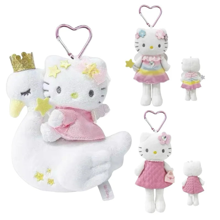 cartoon Hello Kittys Plush Doll Pendant Heisei long legs NIC Swan unicorn sanrios Plush Toy Anime Stuffed Animals Keychain gift
