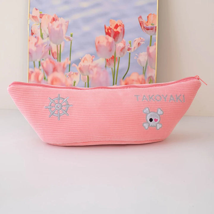 Mini Octopus in Pirate Boat Plushie Takoyaki Cosplay Octopus Soft Doll Birthday Gifts Creative Amusing Food Plush Toys Snacks